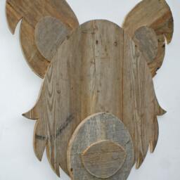 Black Bear - Reclaimed Pallet Wood Wall Art - thumbnail 2