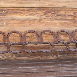 Horseshoe Boot Rack - Rustic Brown Holds 3 Pairs Of Boots Cowboy Storage Organizer - thumbnail 2