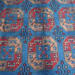 7x10 Ft Large Navy Blue Akhcha Handmade Rug, Afghan High Pile Rug Turkmen Bokhara Area Rug Living Room Rug, Tribal Bedroom Office - thumbnail 3