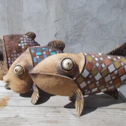 Ceramic Fish With Glass Mosaic Scales - thumbnail 4