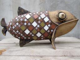 Ceramic Fish With Glass Mosaic Scales