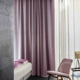 Pair Of Lilac Purple Velvet Curtains, Bedroom Living Room Silk Custom Curtains - thumbnail 2