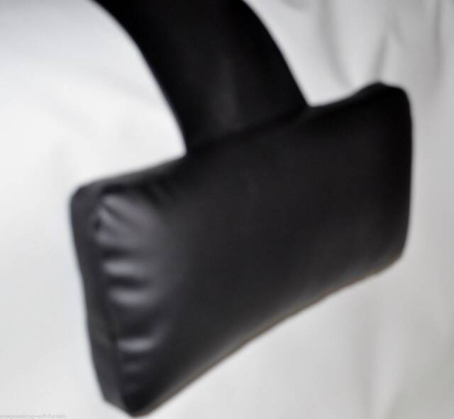 Black Faux Leather Hanging Armchair Sofa Headrest Bolster Cushion With Inner Pad - image 1