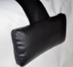 Black Faux Leather Hanging Armchair Sofa Headrest Bolster Cushion With Inner Pad - thumbnail 1