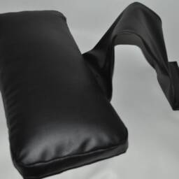 Black Faux Leather Hanging Armchair Sofa Headrest Bolster Cushion With Inner Pad - thumbnail 3
