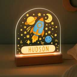 Personalised Led Space Lamp, Kids Night Light Gift, Stars Light, Birthday Gifts For Kids, Bedroom Nursery Table - thumbnail 2