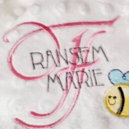 Personalized Bumble Bee Baby Blanket Girl Boy, Custom Embroidered Gifts, Shower Gift, Photoshoot - thumbnail 2