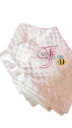 Personalized Bumble Bee Baby Blanket Girl Boy, Custom Embroidered Gifts, Shower Gift, Photoshoot - thumbnail 1
