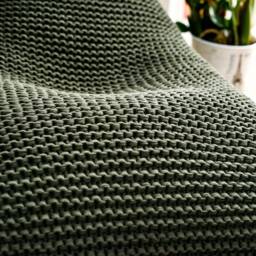 Khaki Bean Bag Chair, Floor Cushion, Classic Green Lounger Chair For Adults, Living Room Natural Cotton - thumbnail 3