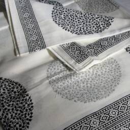 Indian Hand Block Print Cotton Bedspread, Bedding, Bed Linen, Flat Sheet.100 % Soft Premium Cotton.summer Bed Sheets - thumbnail 1