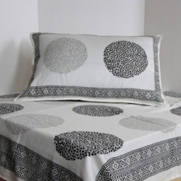 Indian Hand Block Print Cotton Bedspread, Bedding, Bed Linen, Flat Sheet.100 % Soft Premium Cotton.summer Bed Sheets - thumbnail 3