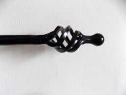 Curtain Rail Set-Uphandcrafted in The Uk..wrought Iron - Forge Steel+Free Fixing Kit - thumbnail 1
