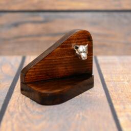 American Staffordshire Terrier - Wooden Candlestick With Dog, Souvenir, Decoration, Limited Edition, Collection - thumbnail 3