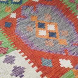 Tribal Wool Runner, Handmade Artisan Afghan Turkish Persian Qashqai Moroccan Navajo Flatweave, Natural Kilim Rug 237x79 cm - thumbnail 4