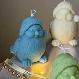 Hand Poured Christmas Bird Soy Candle Holiday Decor Gift - thumbnail 3
