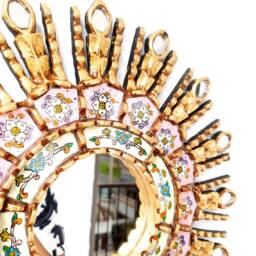 "Peruvian Mirrors ""Pink Eye 40cm" - thumbnail 2