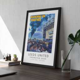 Leeds Championship Winners 2025 United Together Promoted Unique Print & Frame Gift Elland Road Stadium Fan Art Poster Artwork Marching On - thumbnail 2