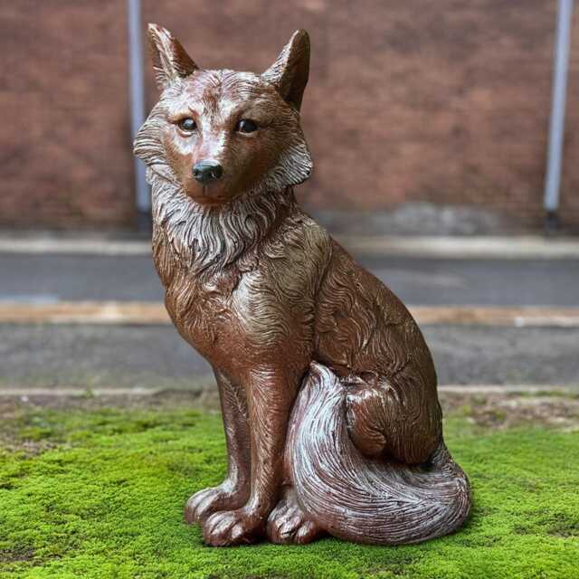 Garden Fox Statue Concrete Wild Animal Sculpture Stone Figurine Cement Home Ornament Front Door Decoration Fox Lover Gift Yard Art - image 1