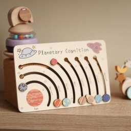 Personalised Wooden Solar System Puzzle - Montessori Learning Toy - thumbnail 1