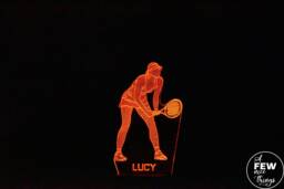 Personalised Tennis Player Led Night Light Racket Sport Lamp - thumbnail 1