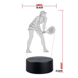 Personalised Tennis Player Led Night Light Racket Sport Lamp - thumbnail 2