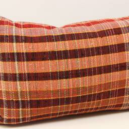 Turkish Kilim Lumbar Pillow Cover Vintage Wool & Cotton, 16x24 Inch - thumbnail 2
