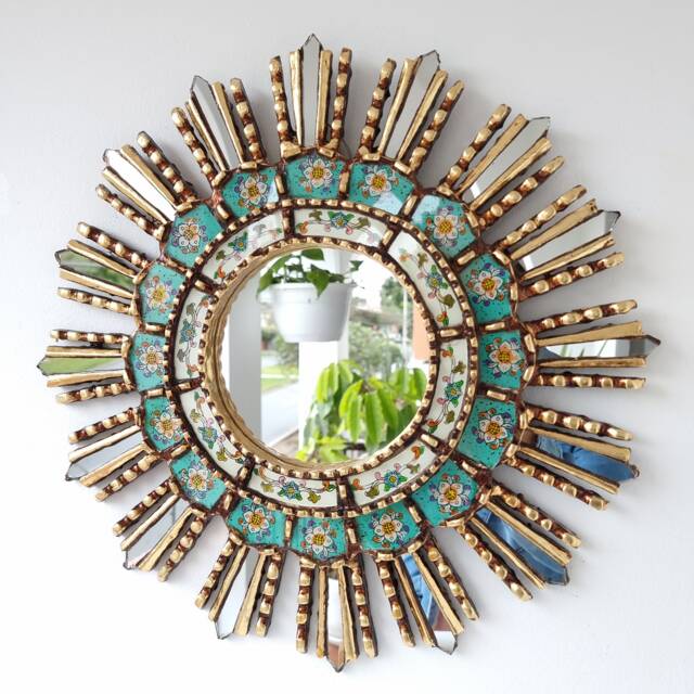 "Peruvian Mirrors ""Turquoise Eye 45 cm" - image 1