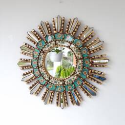 "Peruvian Mirrors ""Turquoise Eye 45 cm" - thumbnail 2