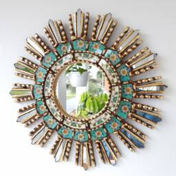 "Peruvian Mirrors ""Turquoise Eye 45 cm"