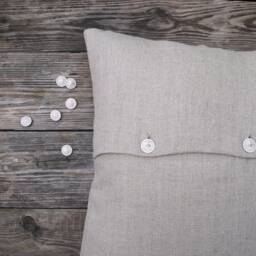 Linen Cushion Rosehips Embroidered Cover, Linen Natural Beige-Grey Many Sizes Autumnal Christmas Decoration Embroidery Brown Red - thumbnail 4