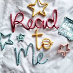 Knitted Word Sign - Customisable Words Wire Signs Play Read Wild L Personalised Wall Decor - thumbnail 2
