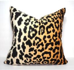 Braemore Jamil Velvet Cheetah Animal Print Pillow Cover Black & Tan Leopard Choose Size - thumbnail 3