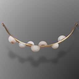 Hartum Marble Led Chandelier - Brushed Brass Finish - thumbnail 2
