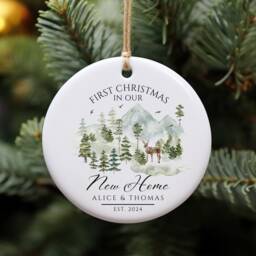 Personalised First Christmas in Our New Home Bauble, Couple Keepsake, Home, Ornament, Housewarming - thumbnail 2