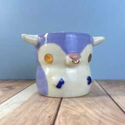 Minotaur Planter, Cute Bull Succulent Handmade Ceramic Animal Planter With Drainage, Mythology Decor, Small Plant Pot Gift - thumbnail 2