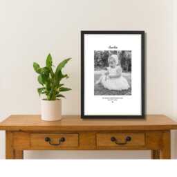 Christening Personalised Photo Frame Print - Baby Naming Day Gift Baptism For Boys Or Girls - thumbnail 2