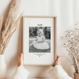 Christening Personalised Photo Frame Print - Baby Naming Day Gift Baptism For Boys Or Girls - thumbnail 1