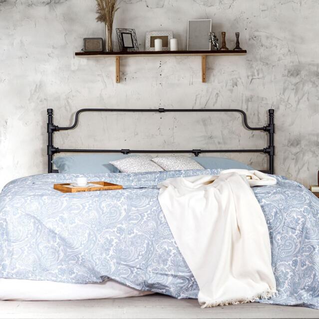 Iron Headboard Calypso - Wrought Headboard Handmade Industrial Metal Bed Frame, Minimalist Design - image 1