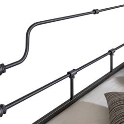 Iron Headboard Calypso - Wrought Headboard Handmade Industrial Metal Bed Frame, Minimalist Design - thumbnail 2