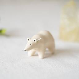 Handmade Ceramic Polar Bear Figurine - thumbnail 4