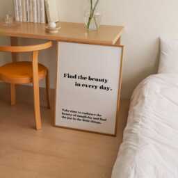 Find The Beauty in Every Day Print - Typography - Quote, A1 Poster, Text, Office, Bedroom, Living Room, Cute, Lounge, Wholesome, Inspiration - thumbnail 2