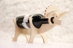 Dinosaur Wine Rack, Wooden Bottle Holder, Lover Gift - thumbnail 1