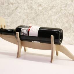 Dinosaur Wine Rack, Wooden Bottle Holder, Lover Gift - thumbnail 3