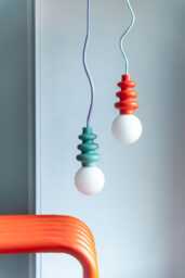 "Teal Bubble Lamp "