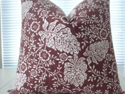 Indoor/Outdoor Decorative Pillow Cover - GeometricThrow -Accent PillowRedish Brown Brick & White - thumbnail 1
