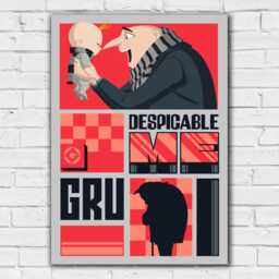 Despicable Me 4 Print - Red & Black Gru Poster Art - thumbnail 3