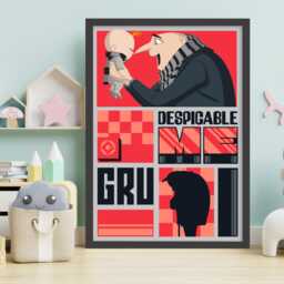 Despicable Me 4 Print - Red & Black Gru Poster Art - thumbnail 2