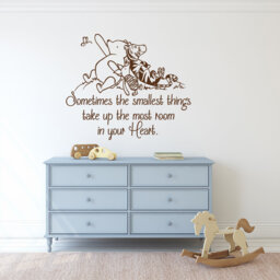 Smallest Things, Biggest Heart Vinyl Wall Decal, Nursery Pooh Decor P193 - thumbnail 1