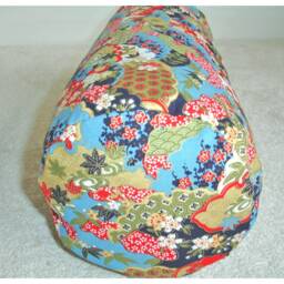 Bolster Cover Japanese Floral 6x16 Pillow Sham Japan Flowers Oriental Kimono Fabric Gold Blue Navy Red Throw Cushion Case 16 - thumbnail 3