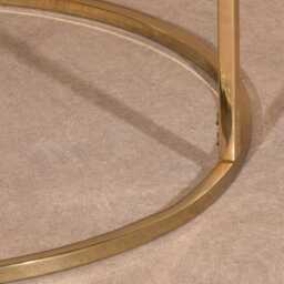 Gold Frame Occasional Side Table With Marble Top - thumbnail 2
